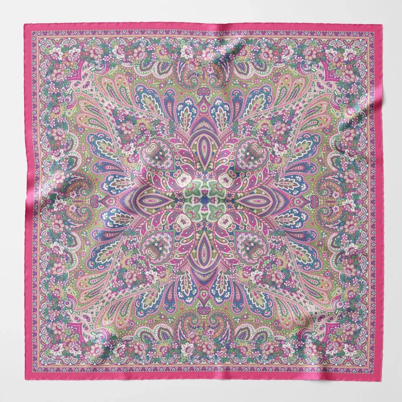 Helena - großer Seidenschal Pink