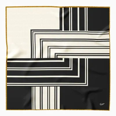 Lazio Seidenhalstuch Schwarz