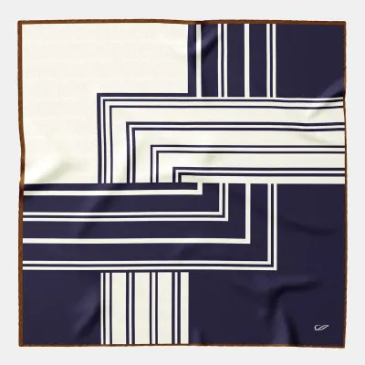 Lazio Seidenhalstuch Navy