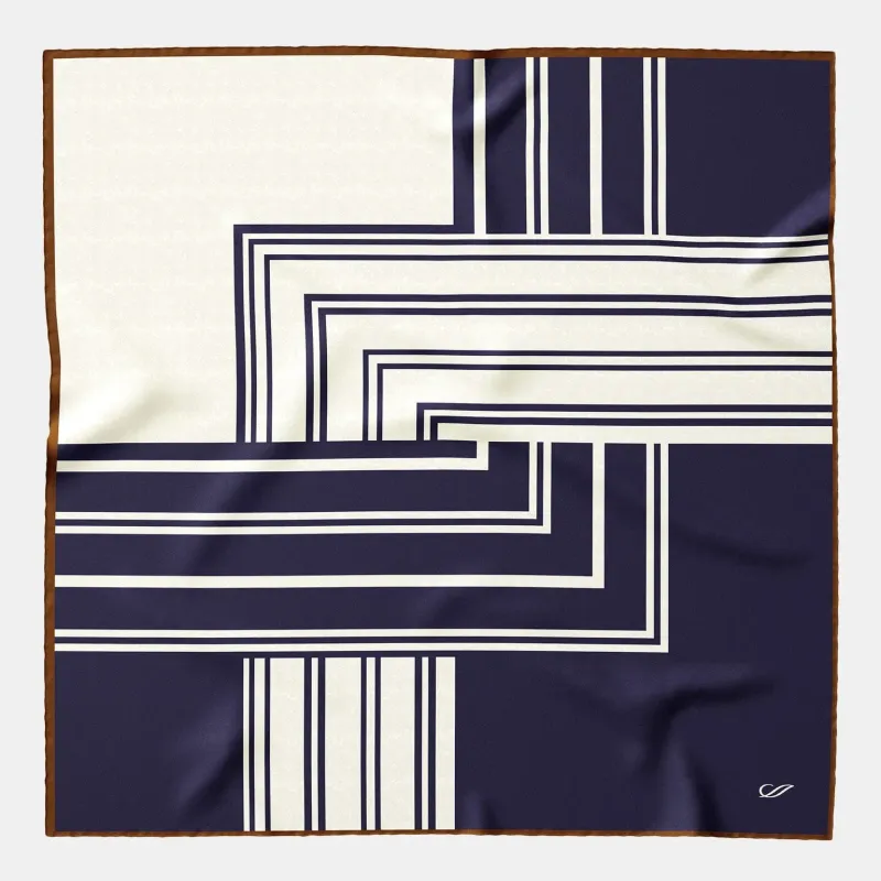 Lazio Seidenhalstuch Navy