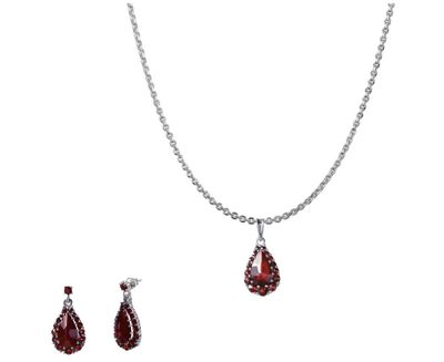 Juwel Set Granat Tropfen Juwel Set Granat Tropfen