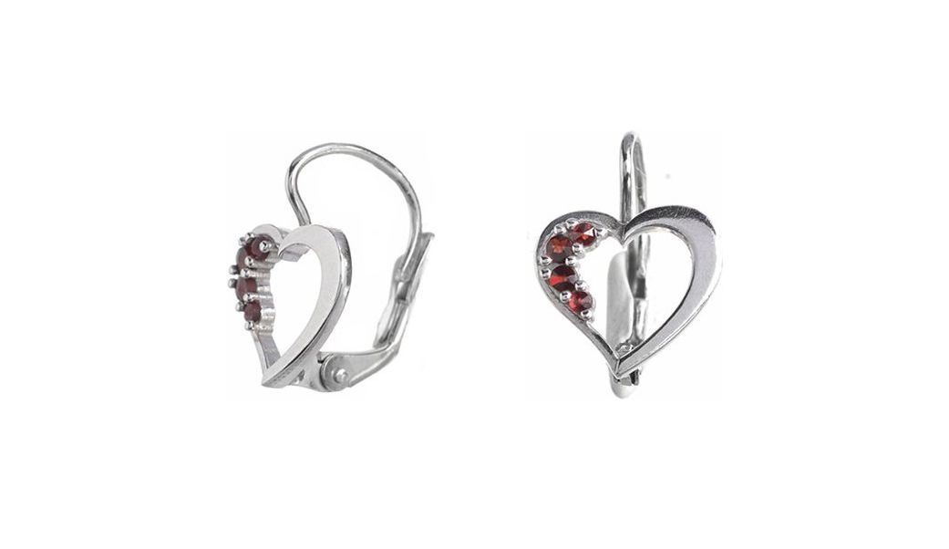 Ohrringe  Herzen Silber