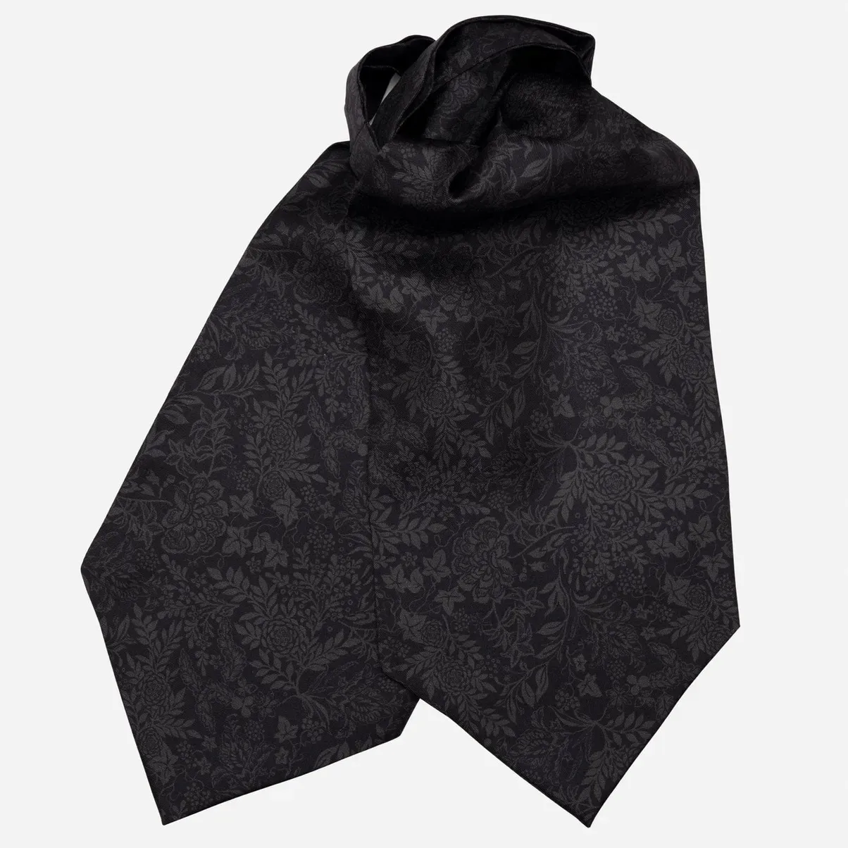 Portofino Ascot Krawattenschal aus Seide schwarz Portofino Ascot Krawattenschal aus Seide schwarz