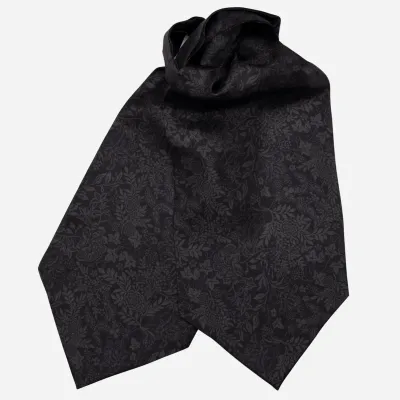 Portofino Ascot Krawattenschal aus Seide schwarz