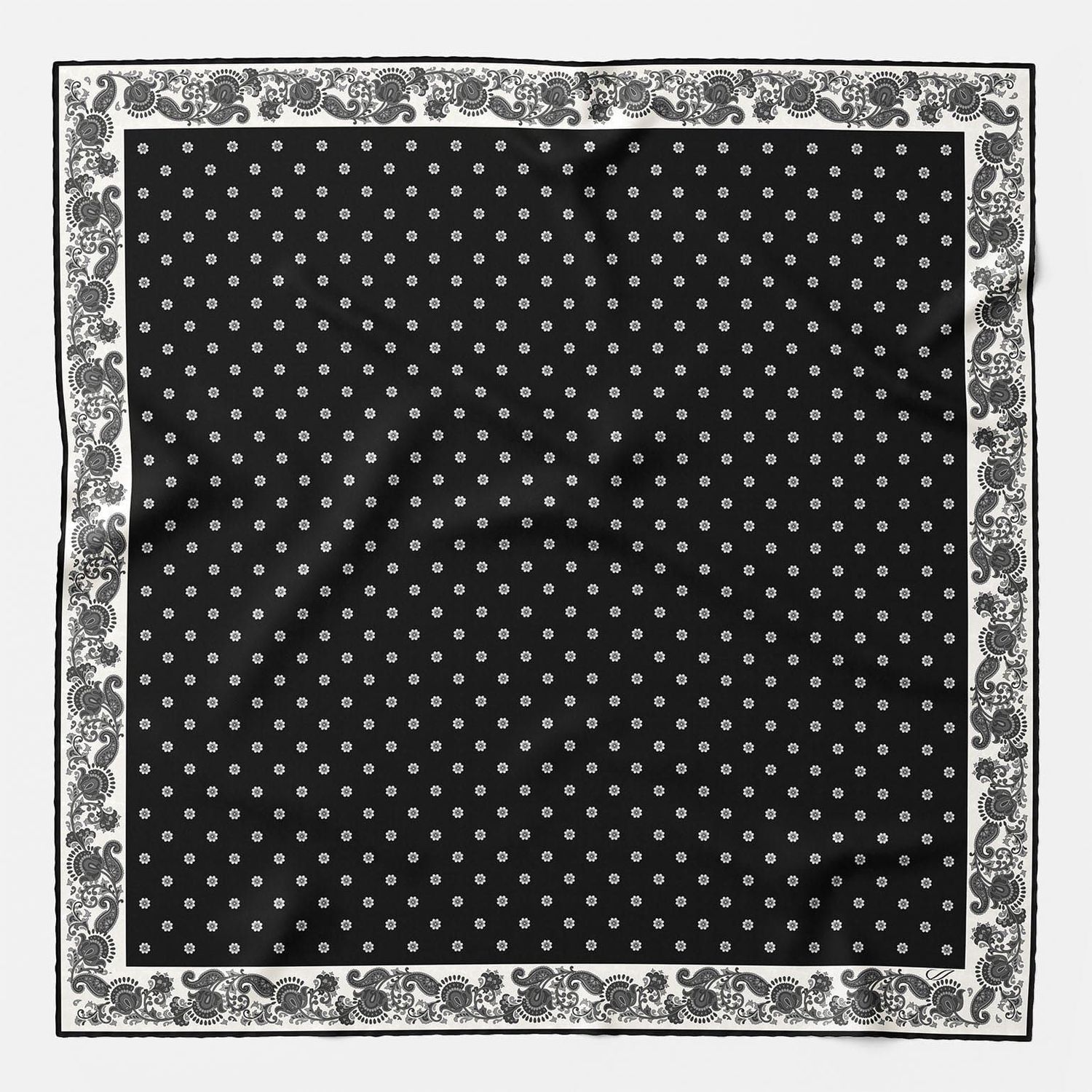 Diego Seidenhalstuch Schwarz