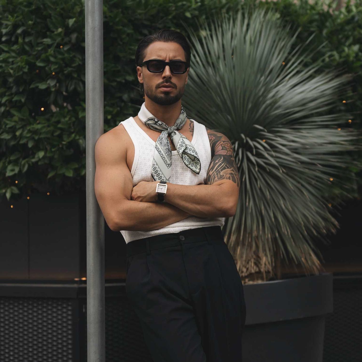 Marcello Seidenhalstuch Pistaziengrün