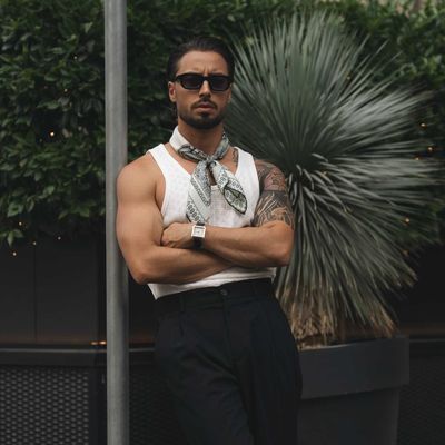 Marcello Seidenhalstuch Pistaziengrün