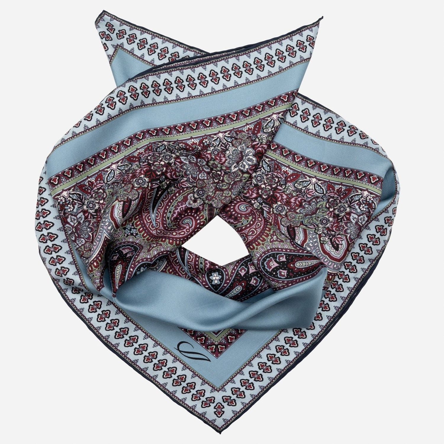 Marcello Seidenhalstuch Color-Blau