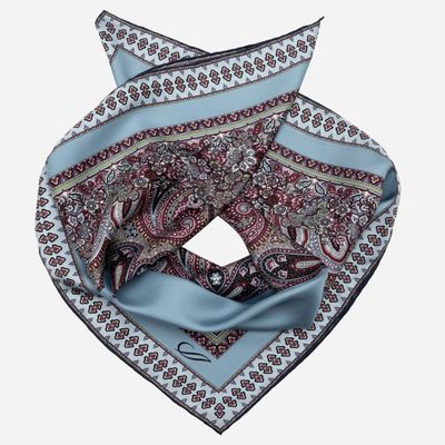 Marcello Seidenhalstuch Color-Blau