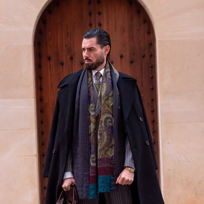 Aosta - Wollschal  Olivegrün