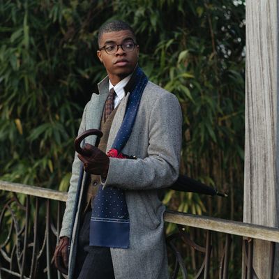 Savona  - schmale Seidenschal nachtblau