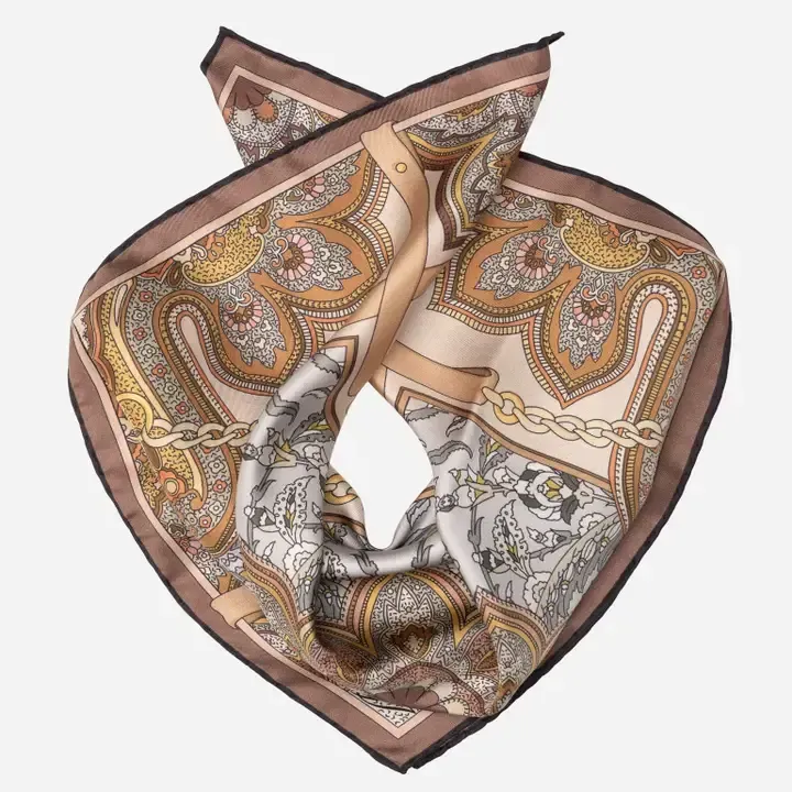 Francesca  Seidenbandana kastanienbraun