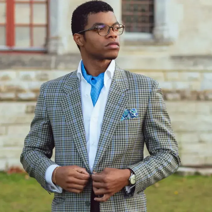 Itria - Seidentaschentuch blau