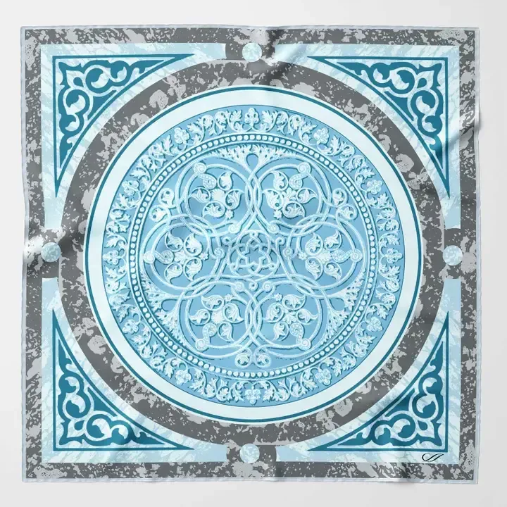 Noto - Seidentaschentuch blau