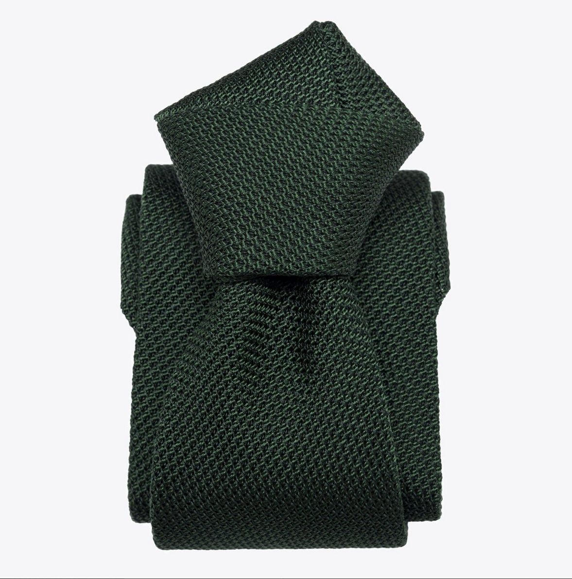 Wald - Seiden Grenadine Krawatte waldgrün