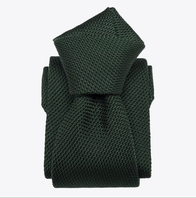 Wald - Seiden Grenadine Krawatte waldgrün