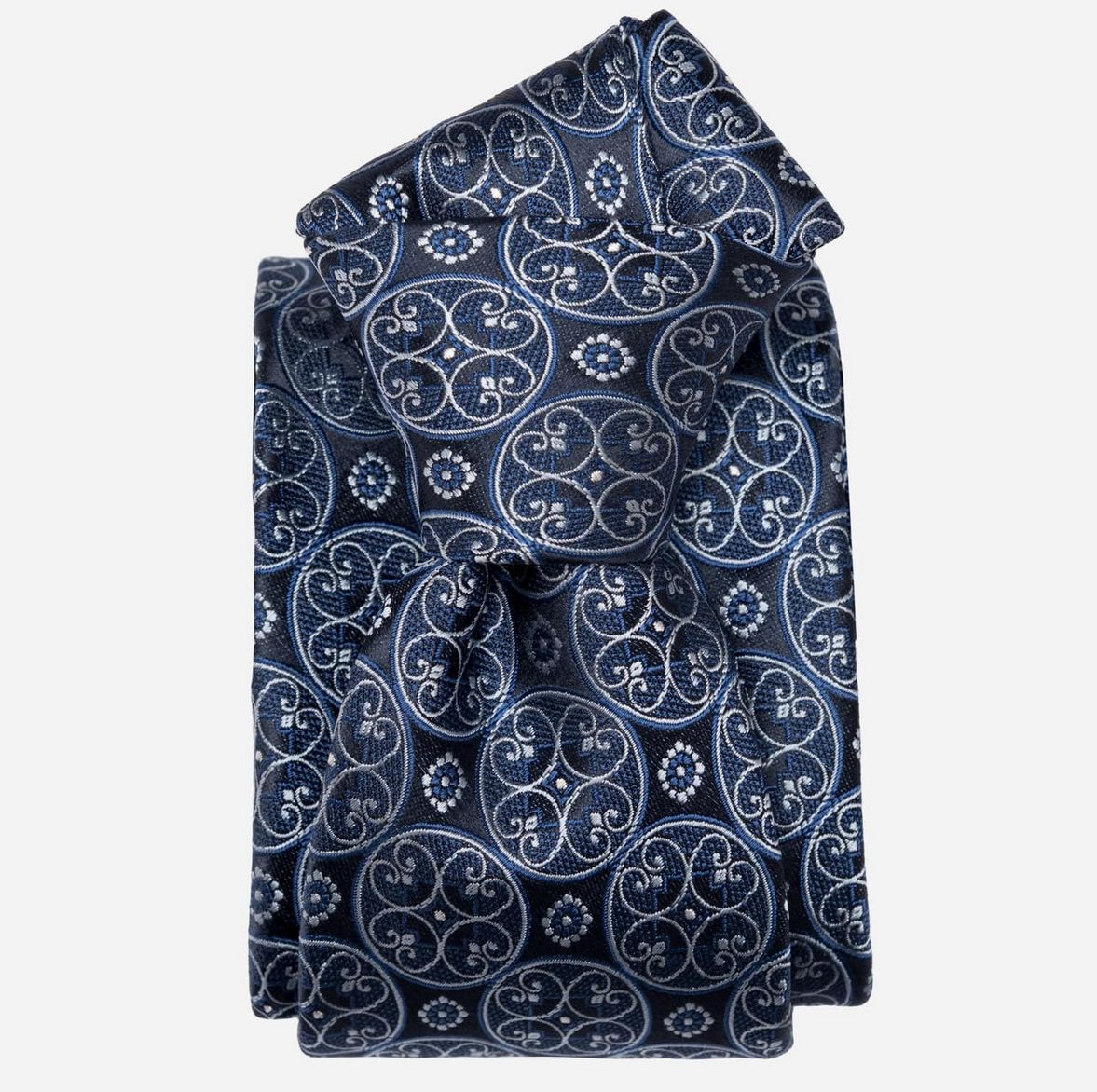 Palladio - Seidenjacquard Krawatte - blau