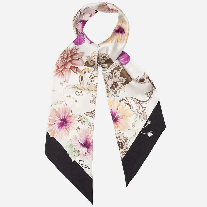 Hawaii Bloom Bandeau aus Seide Creme