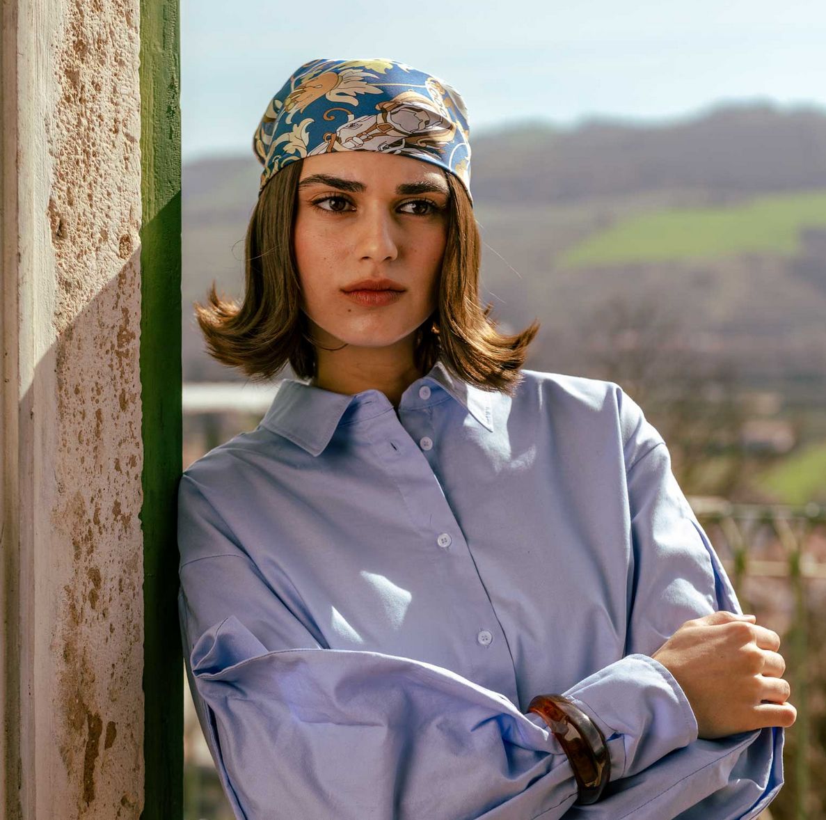 Elena Seidenbandana Mitternachtsblau