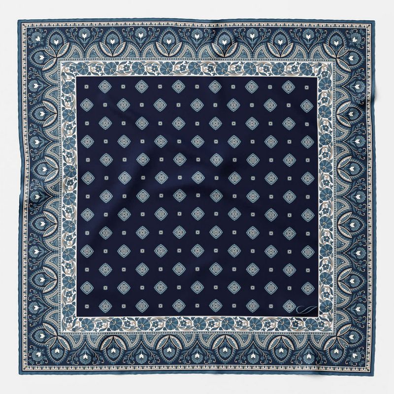 Savino - Einstecktuch aus Seide Navy