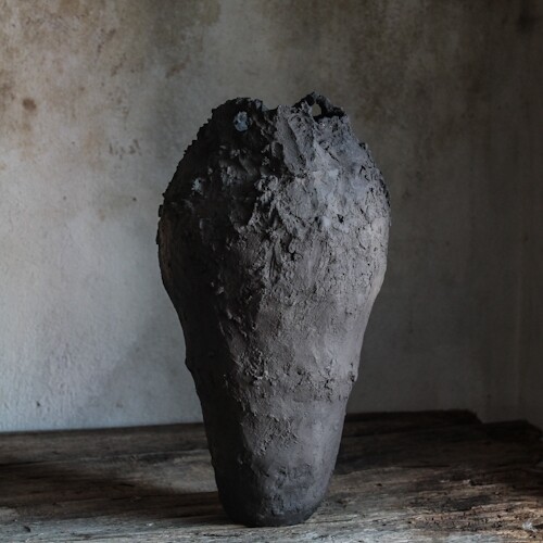 Wabi sabi ceramic vase of wild clay #1