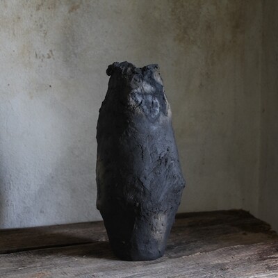 Wabi-sabi ceramic vase of wild clay #4