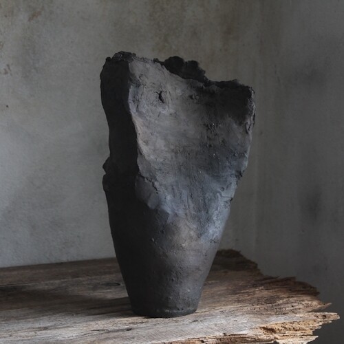 Wabi-sabi ceramic vase #0201