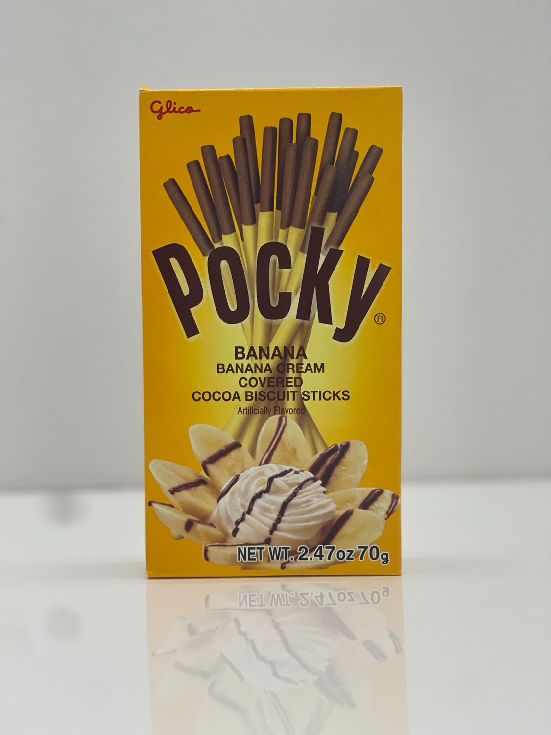 Pocky Banana Cream Covered Chocolate Biscuits