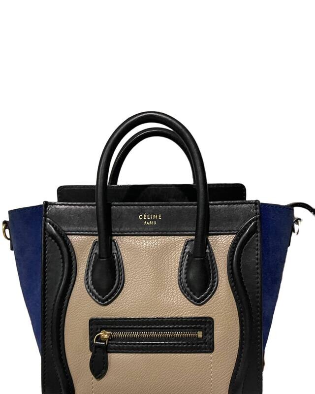 Celine Mini Tri-Color Luggage Beige