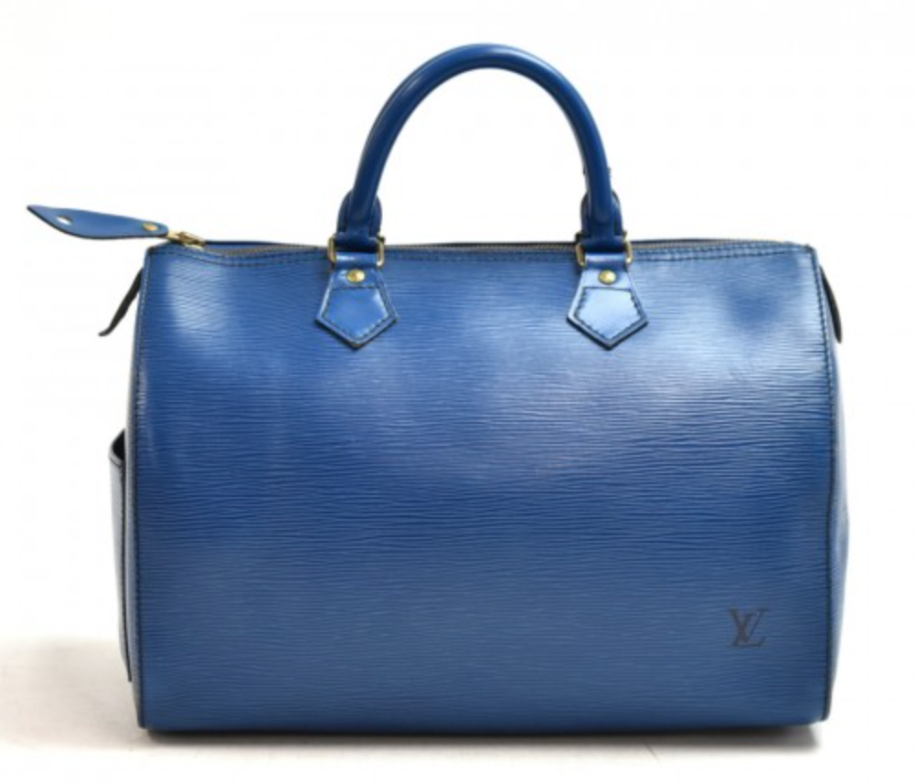 Louis Vuitton Toledo Blue Epi Leather Speedy 30