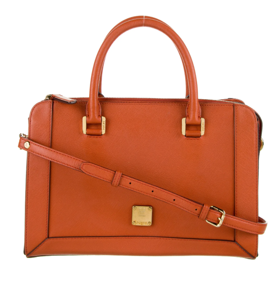 MCM Saffiano Leather Shoulder Bag