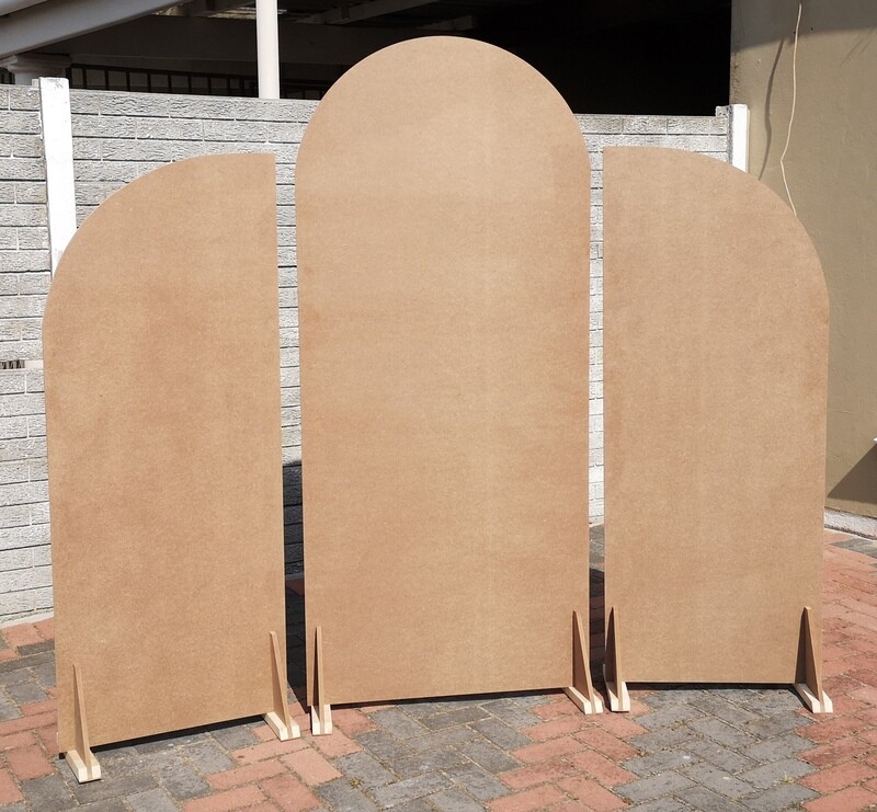 3 Piece Wooden Arch Backdrop Set Unpainted Details in Description