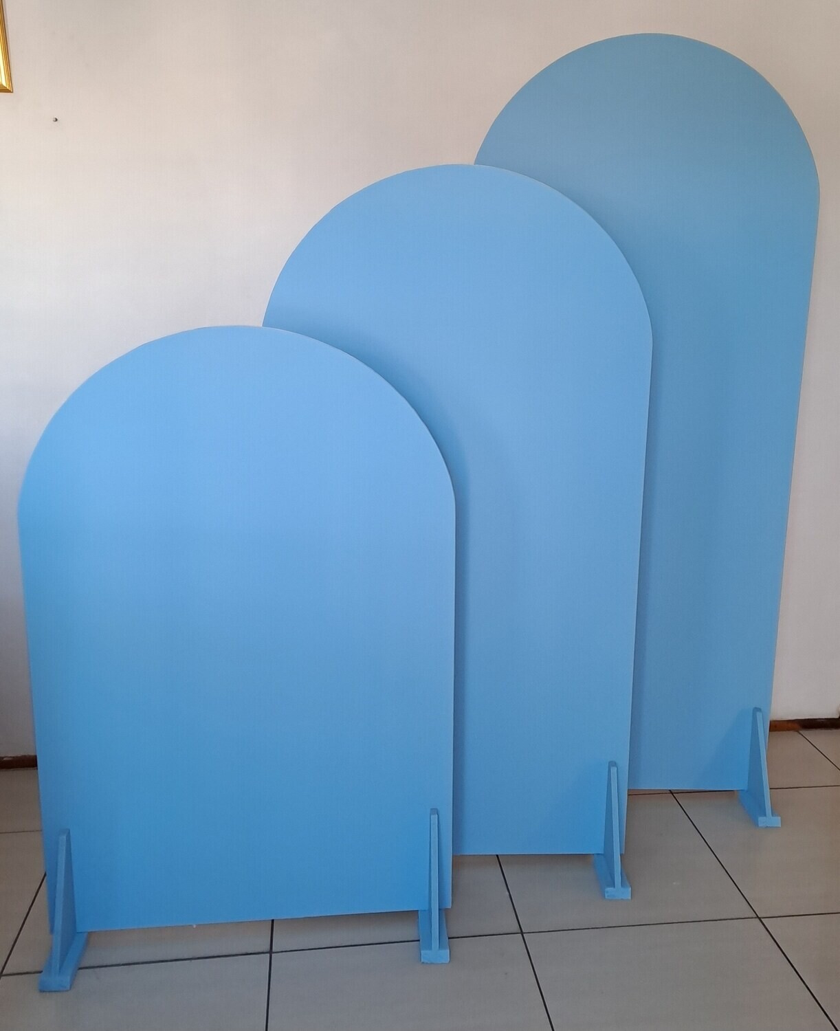 3 Piece Baby Blue Backdrop Set. Details in Description.