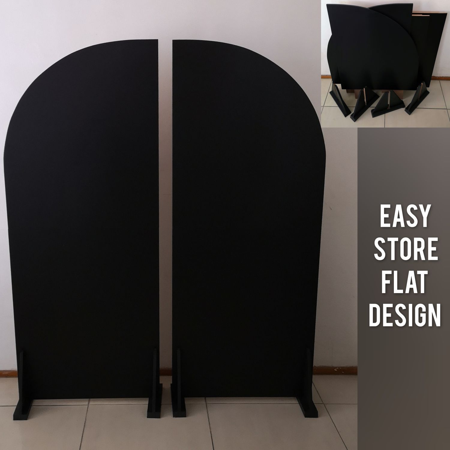 2 Piece Easy Store Backdrop Set Details in Description