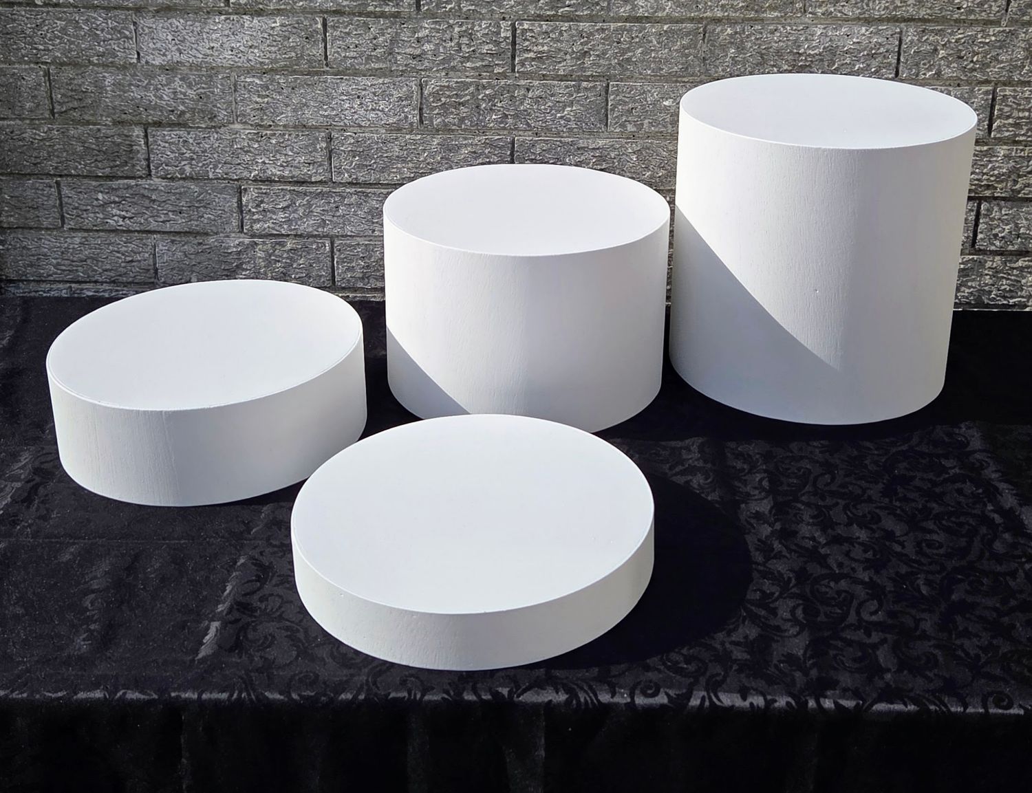 Custom Round 4 Piece Table Riser Set Details in Description