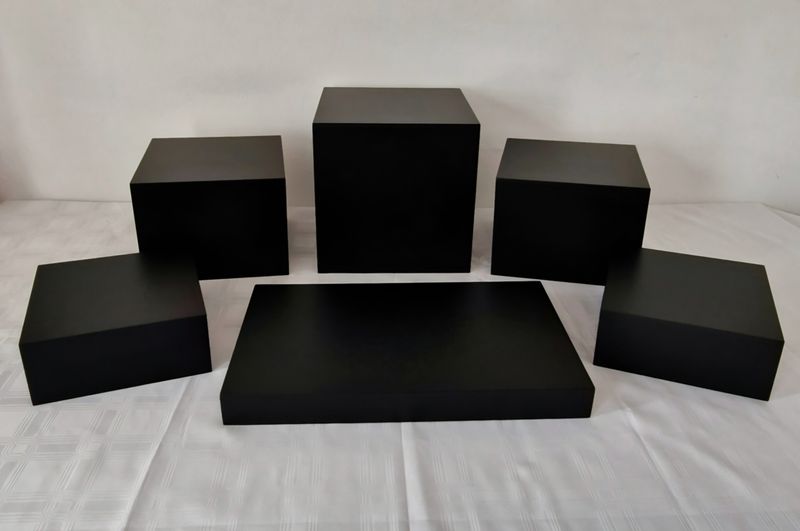 6 Piece Black Table Riser Set  Details in Description