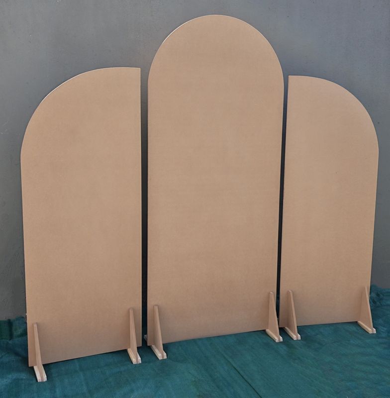 3 Piece Wooden Arch Backdrop Set Unpainted Details in Description