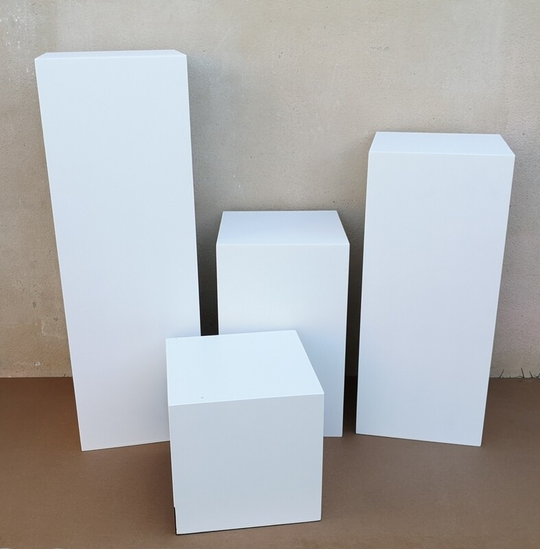 4 Piece Wooden Plinth Set Details in Description