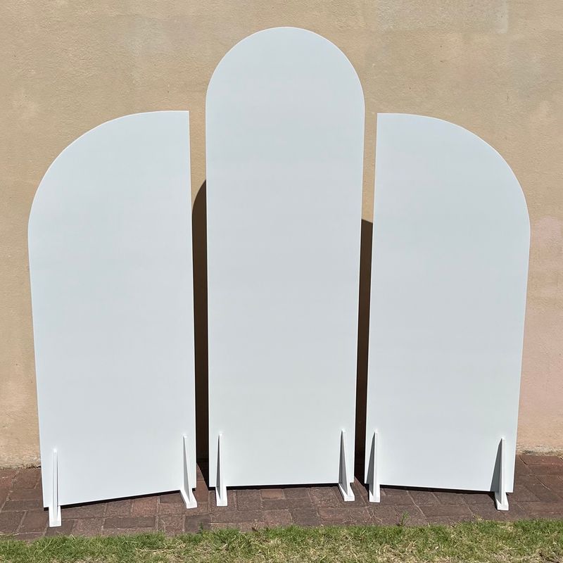 3 Piece Medium Curved Arch Backdrop Set. Various Colours.  Details in Description
