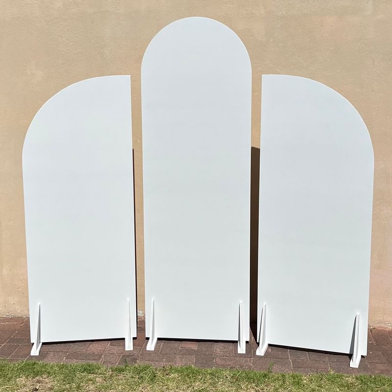 3 Piece Medium Curved Arch Backdrop Set. Various Colours.  Details in Description
