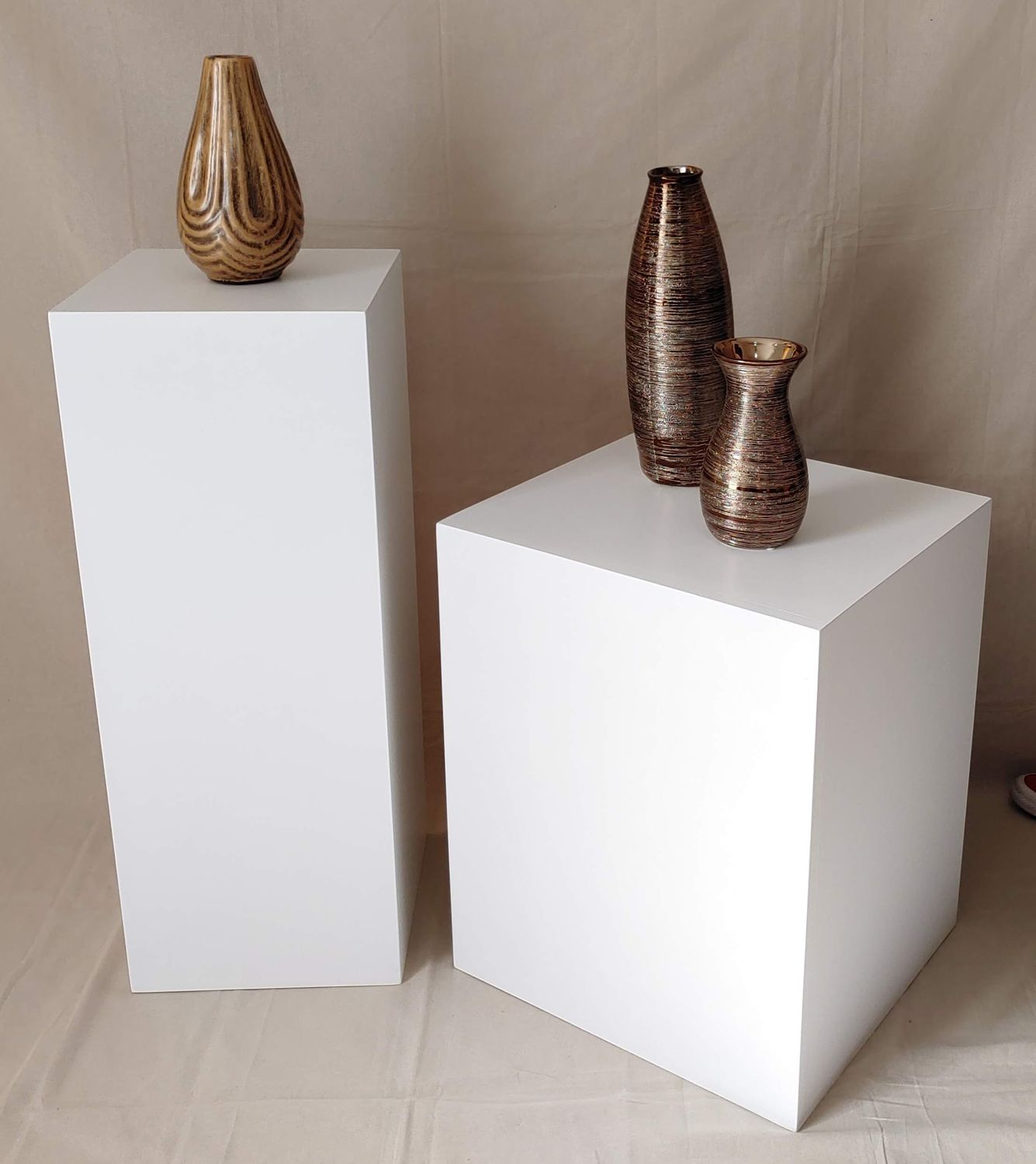 2 Piece Custom Wooden Plinth Set. Details in Description.