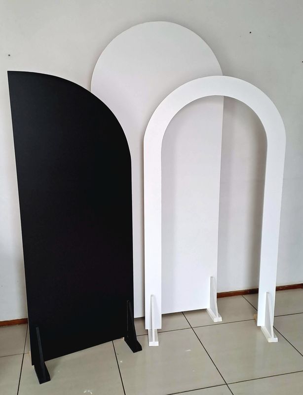 3 Piece Mixed Wooden Arch Backdrop Set Details in Description