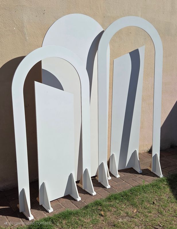 5 Piece Custom Wooden Arch Backdrop Set Details in Description