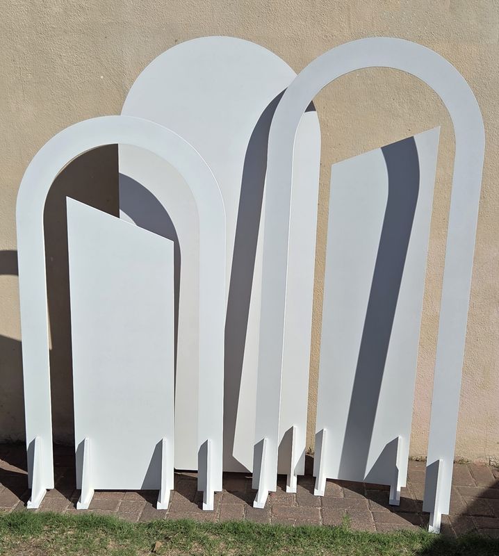 5 Piece Custom Wooden Arch Backdrop Set Details in Description