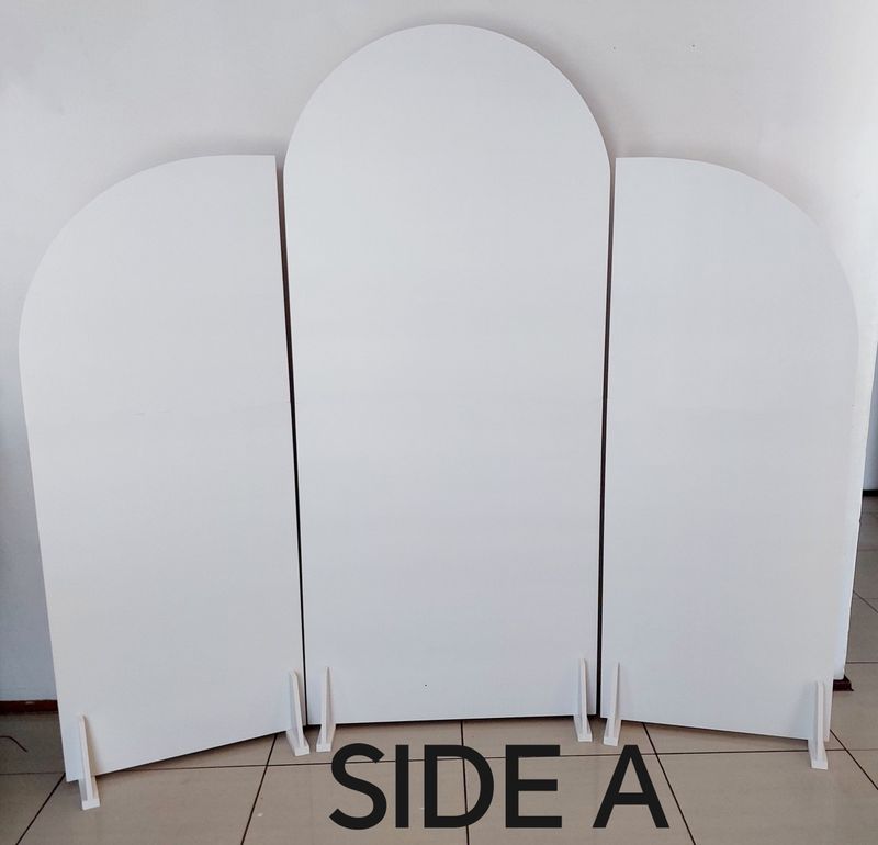 3 Piece White &amp; Black Reversible Arch Backdrop Set. Details in Description