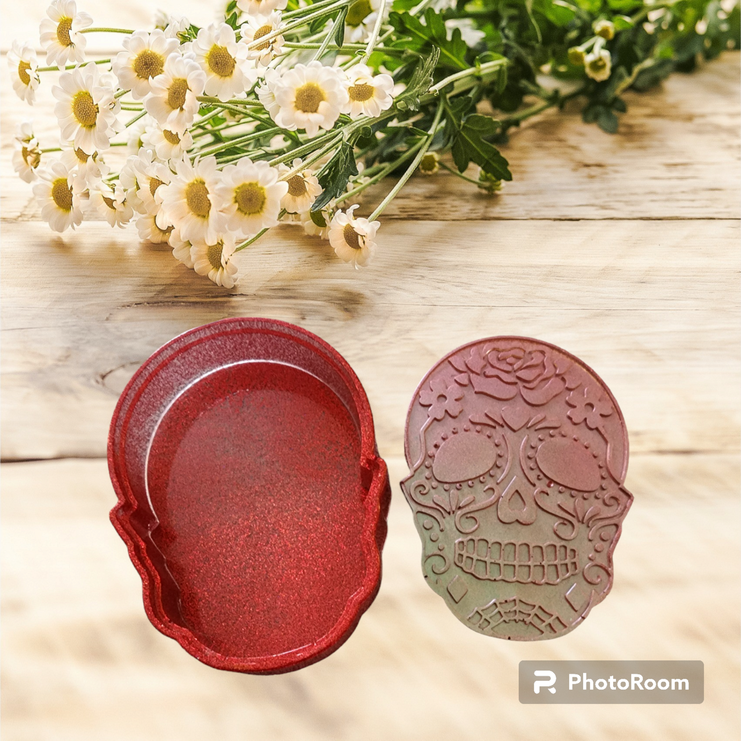 Red Skull Glitter Jewelry Bix