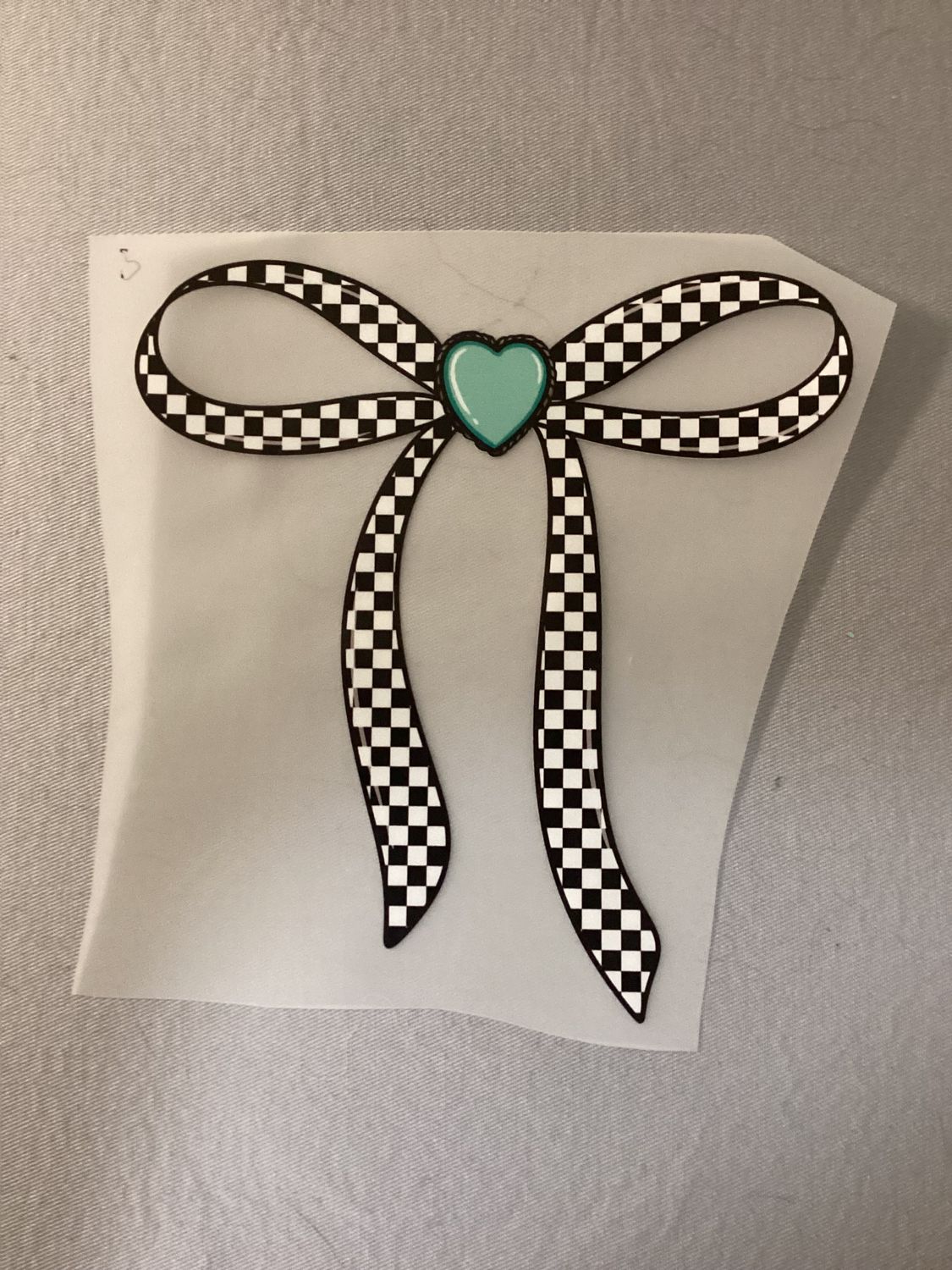 Checkered Bow (Pocket Size Print)