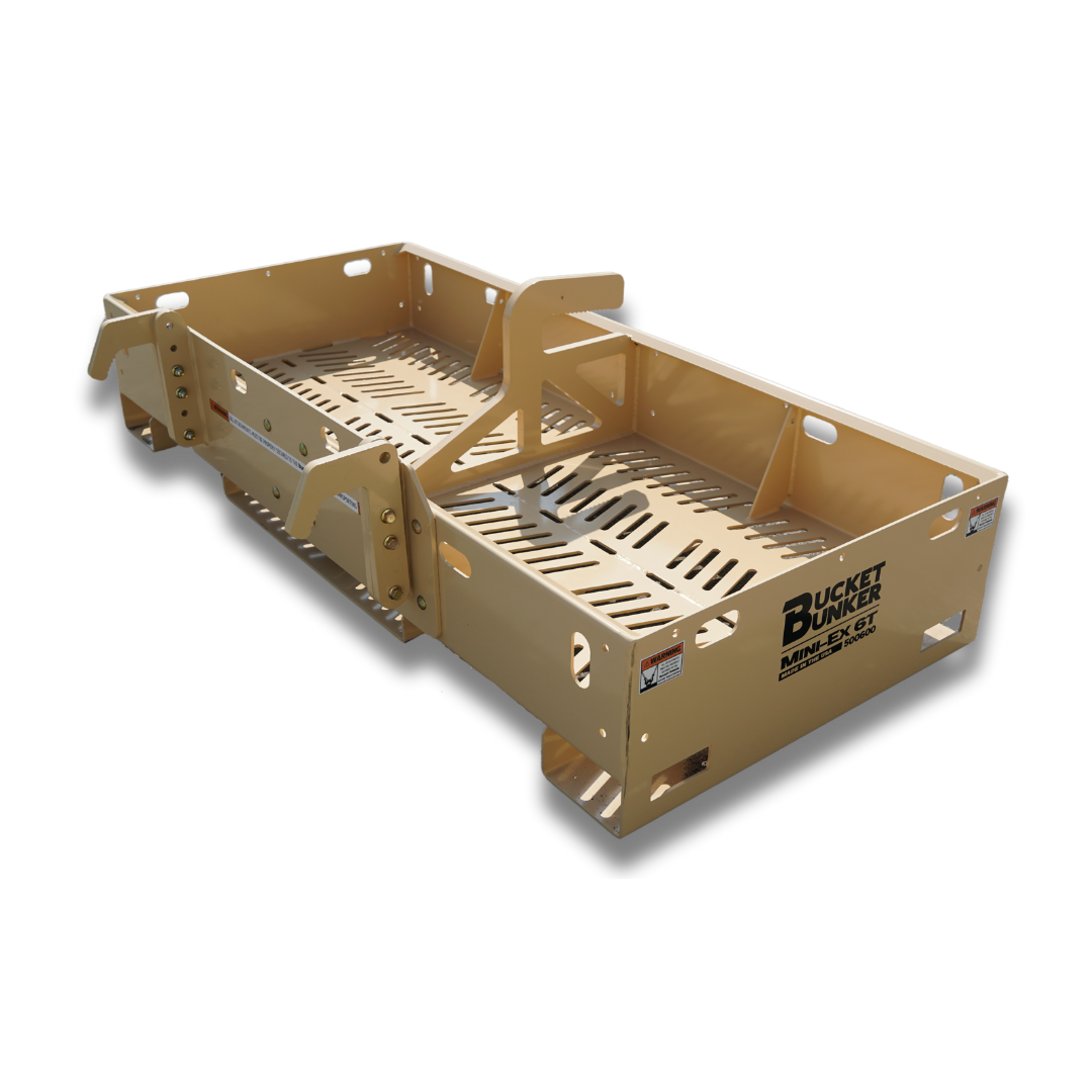 Mini Bucket Storage Rack Mini-EX 6T Attachment Rack by Bucket Bunker™
