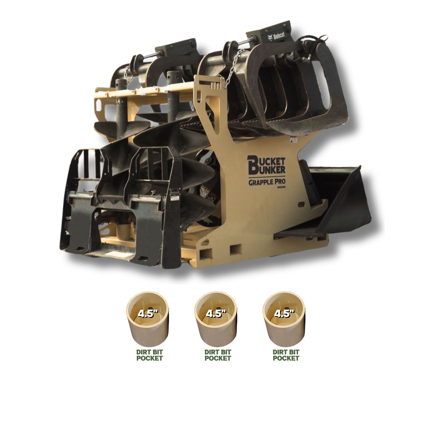Grapple PRO Grapple PRO, Interchangeable Auger Bit Pocket Options: Dirt Bit x3