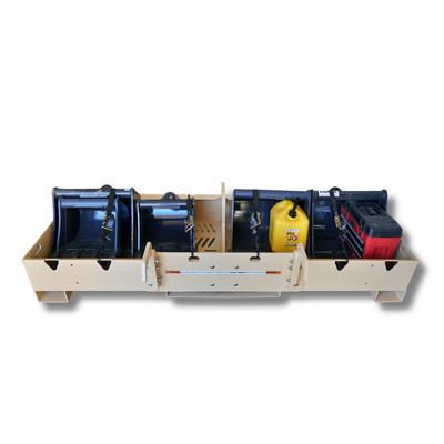 Mini-EX 6T XL™ Attachment Rack | Bucket Bunker®